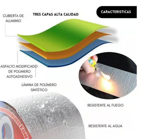 Sellador Impermeable de Alto Poder: sella goteras y fugas en segundos 🔥🔥 (10 metros de largo)