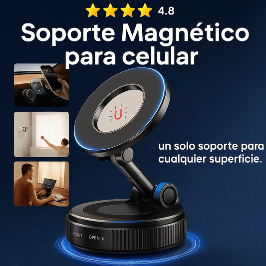 Soporte Magnético Universal para Celular – Succión Fuerte e Imanes Incluidos