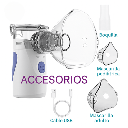 Nebulizador Portátil Silencioso – USB o Pilas, para Niños y Adultos