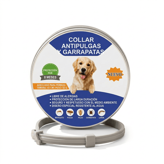 COLLAR ANTIPULGAS Y GARRAPATAS — Protección Natural Para Tu Perro